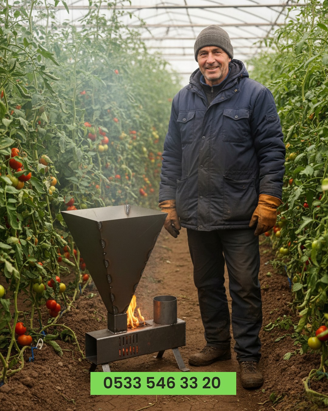 seralar için pelet soba - sera ısıtma sistemi için peletli soba modeli